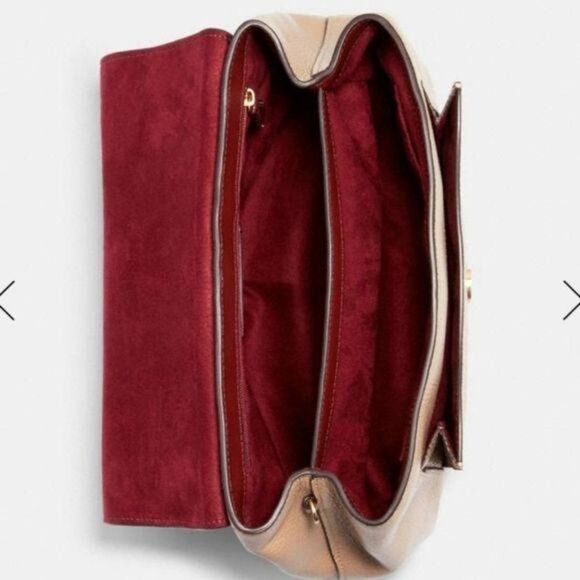 COACH Remi Whipstitch Daisy Embellished Leather Crossbody Shoulder Handbag - Picture 3 of 15